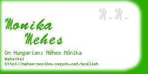 monika mehes business card