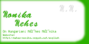 monika mehes business card